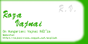 roza vajnai business card